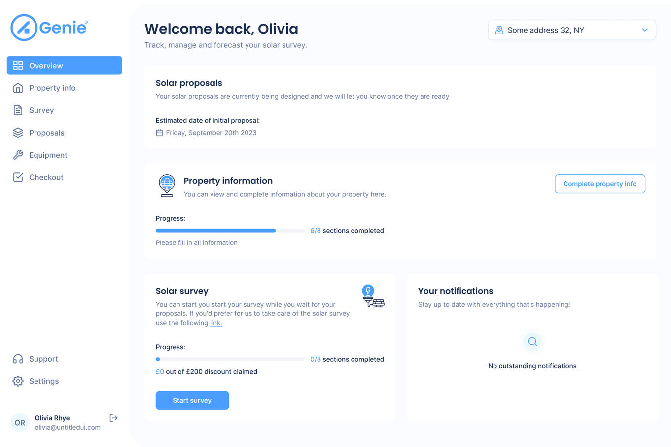 Image of the Genie Customer Portal